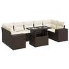 VidaXL Salon de jardin 8 pcs avec coussins marron résine tressée 3326764