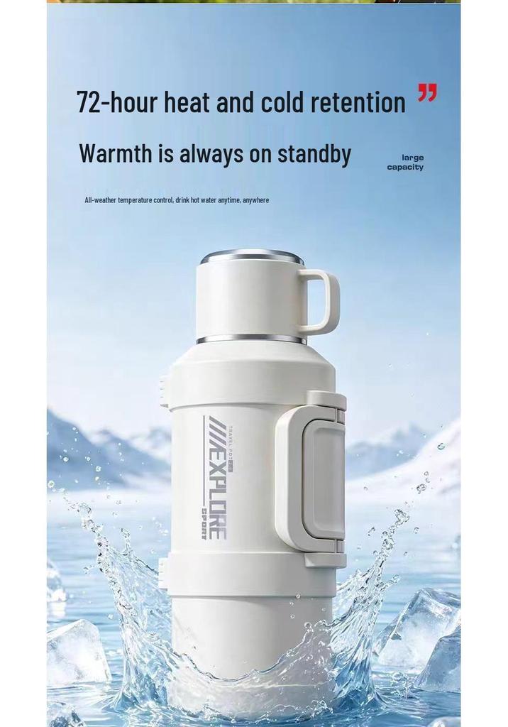 316 Stainless Steel Outdoor Thermos Flask - Large Capacity Portable Sports & Camping Water Bottle