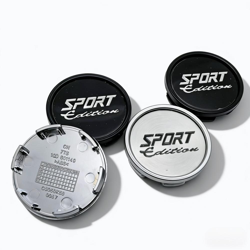 4pcs 58mm 53mm Car Wheel Center Caps With Sport Edition Logo Emblem Badge Wheel Hubcaps Rim Center Dust Cover Hub Accessories