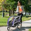 Baby Bike Trailer with 5 Point Harness, Steel Frame, Reflectors, Safety Flag, Hitch Coupler, Purple