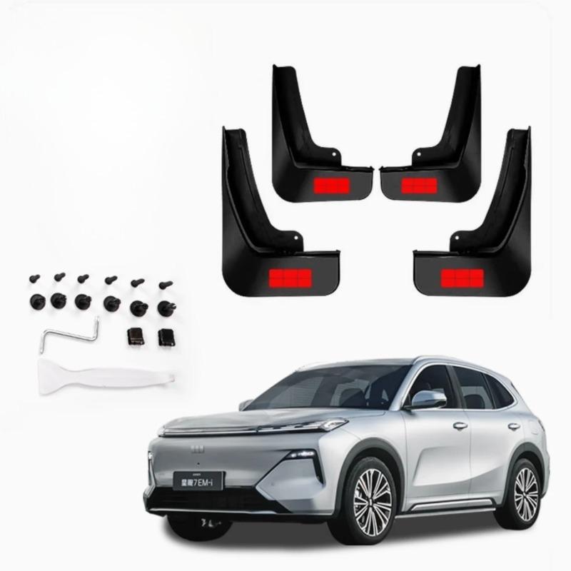 For Geely Galaxy Starship 7 Car Non-destructive Baking Paint Mudguards Front & Rear Wheels Fenders Auto Modify Accessories