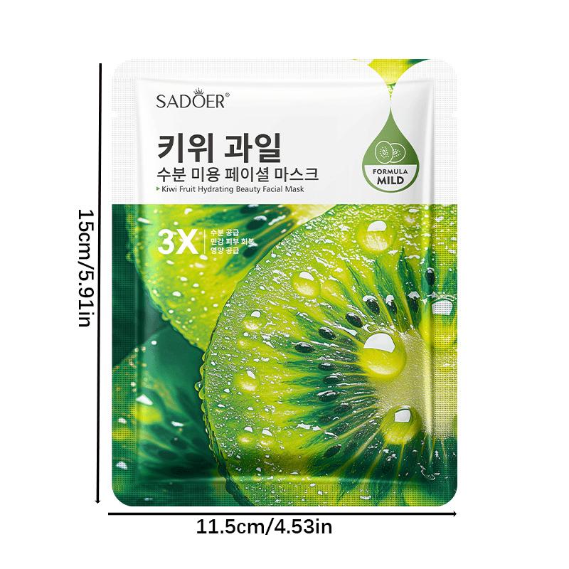 Kiwi Brightening Hydrating Mask for Glowing Skin Nourishing Sheet Facial Care with Antioxidant Enriched Formula