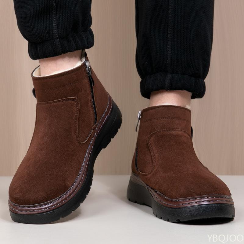 Fashion Winter new simple comfortable snow boots with high top thick insulation warm bottom fashionable  wear-resistant men's shoes