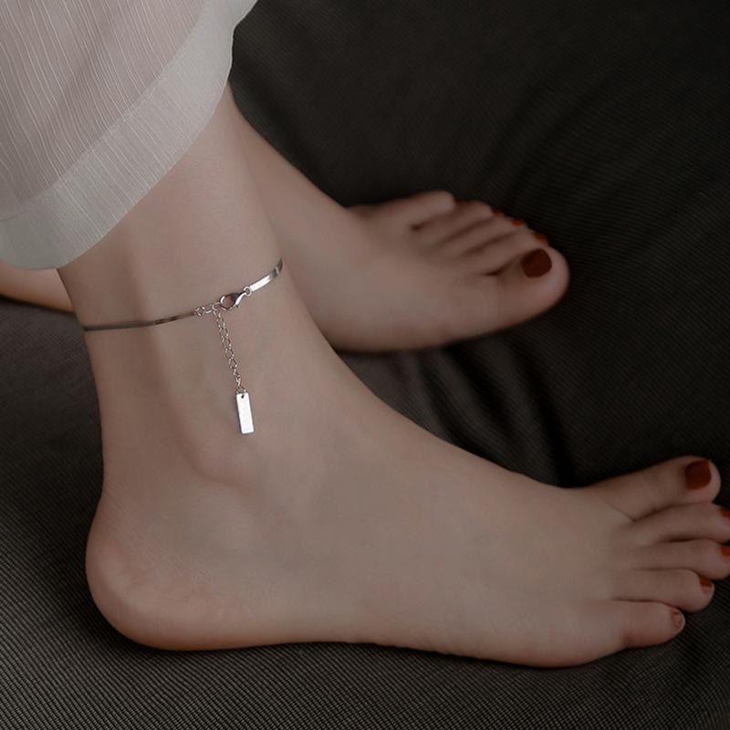 Summer Snake Bone Anklet Minimalist Exotic Chic Cold Elegant Sexy Women Foot Jewelry