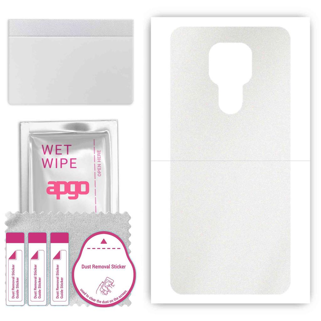 apgo Autocolant protector pentru spate compatibil cu Motorola Moto E7 Plus, folie de protecție, vinil - model mat transparent