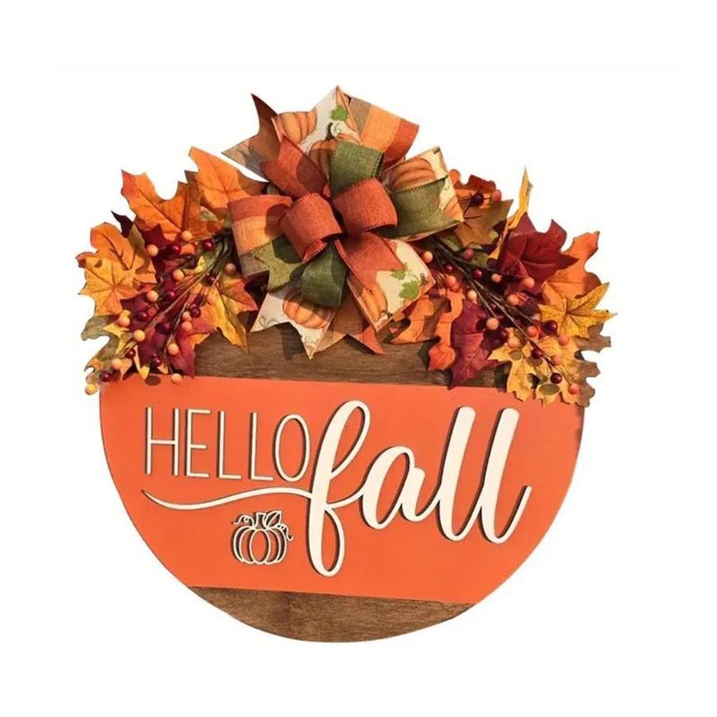 Handcrafted Wooden Welcome Wall Plaque Greeting Sign 30cm Door Hanger For Autumn Decorations Indoor Outdoor Use