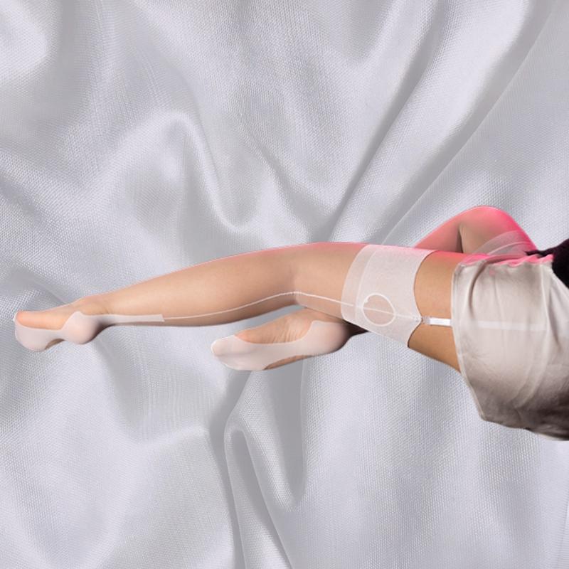 8 Denier Solid Söm Bak Dam Lyx Polyamid 80% Lårhöga Strumpor Eleganta Sexiga Ultratunna Retro Nylon Hängselstrumpor