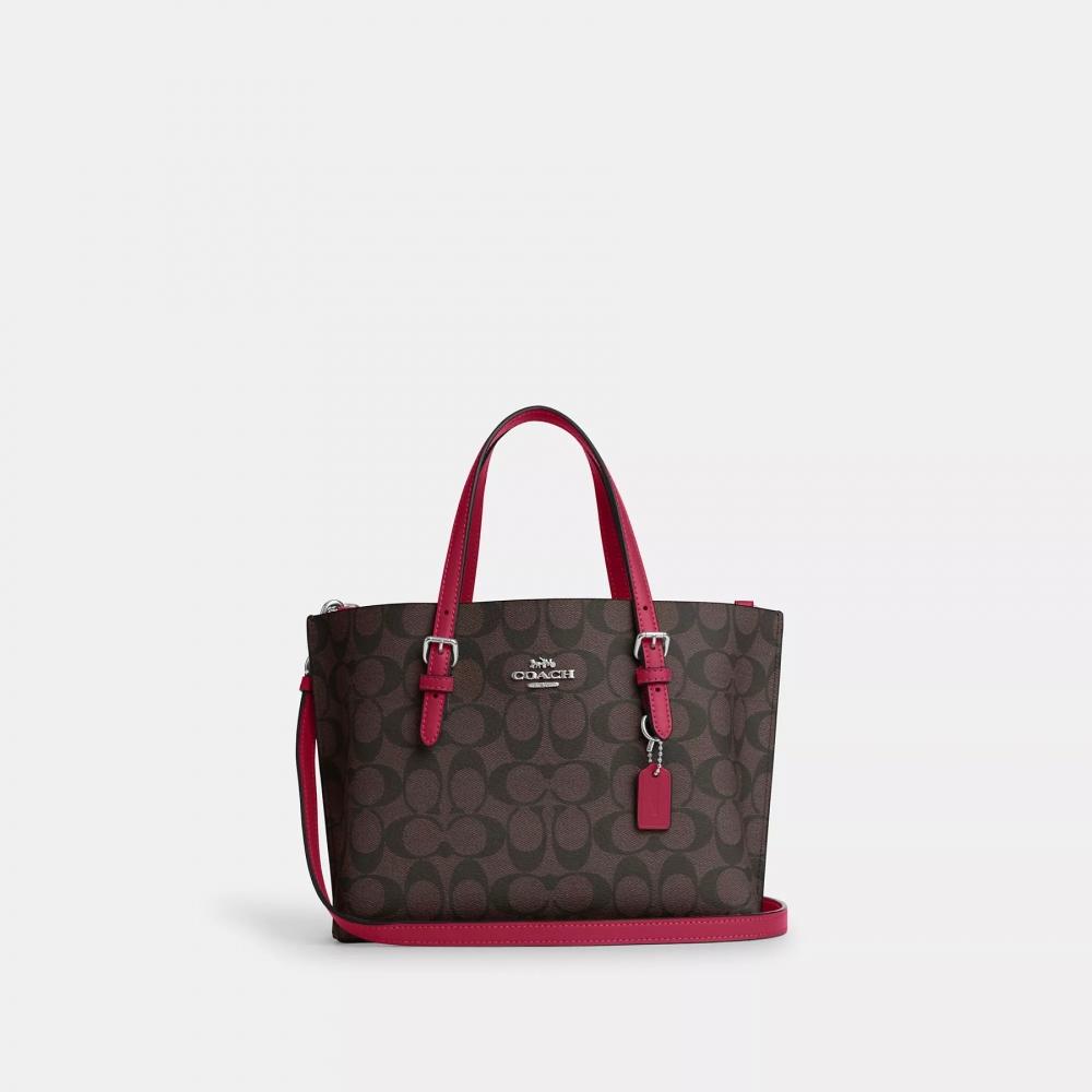 Coach Mollie Tote 25 V Signovaném Plátně zlatohnědá černá