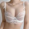 Women's Ultra-Thin Lace Bra Set: Soft, Comfortable, Breathable, Push-Up with Side Support, Plus Sizes Available