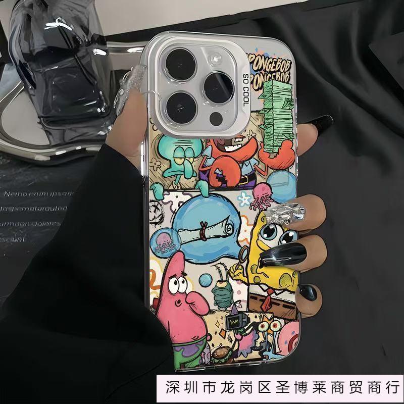 Crab roe burger is suitable for Apple 16Promax mobile phone case personalized vitality case iPhone15/14/13 European and American style 12