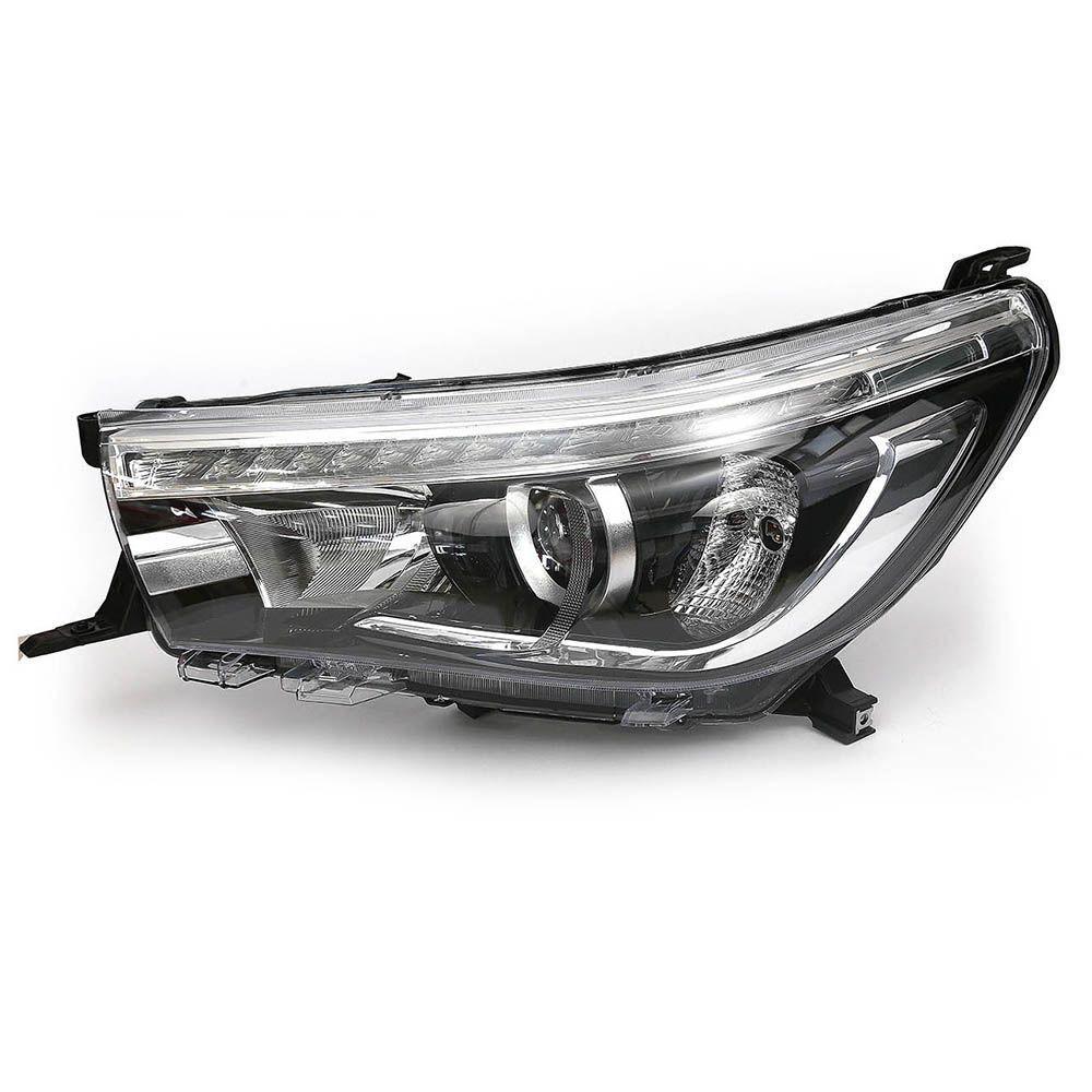 

Toyota Hilux 15-16 REVO High/Low Trim LED DRL Headlights Standard Halogen Version