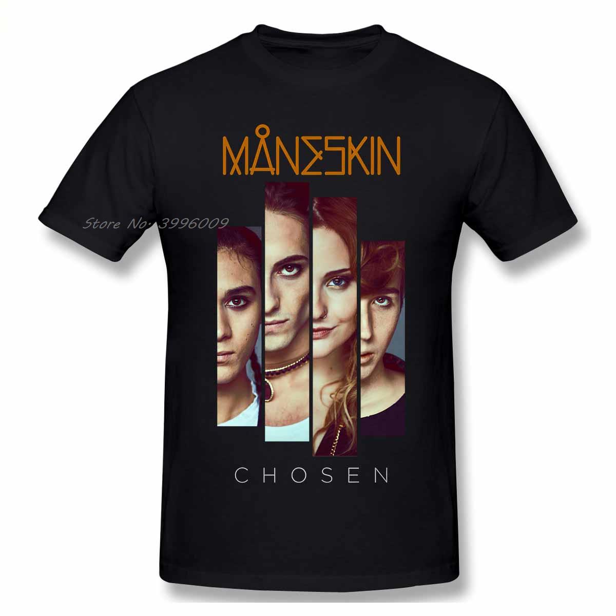 Дизайн новой коллекции Maneskin Итальянская рок-группа из Рима, состоящая из вокалиста Дамиано Давида, Ба Футболка мужская Футболка 4XL