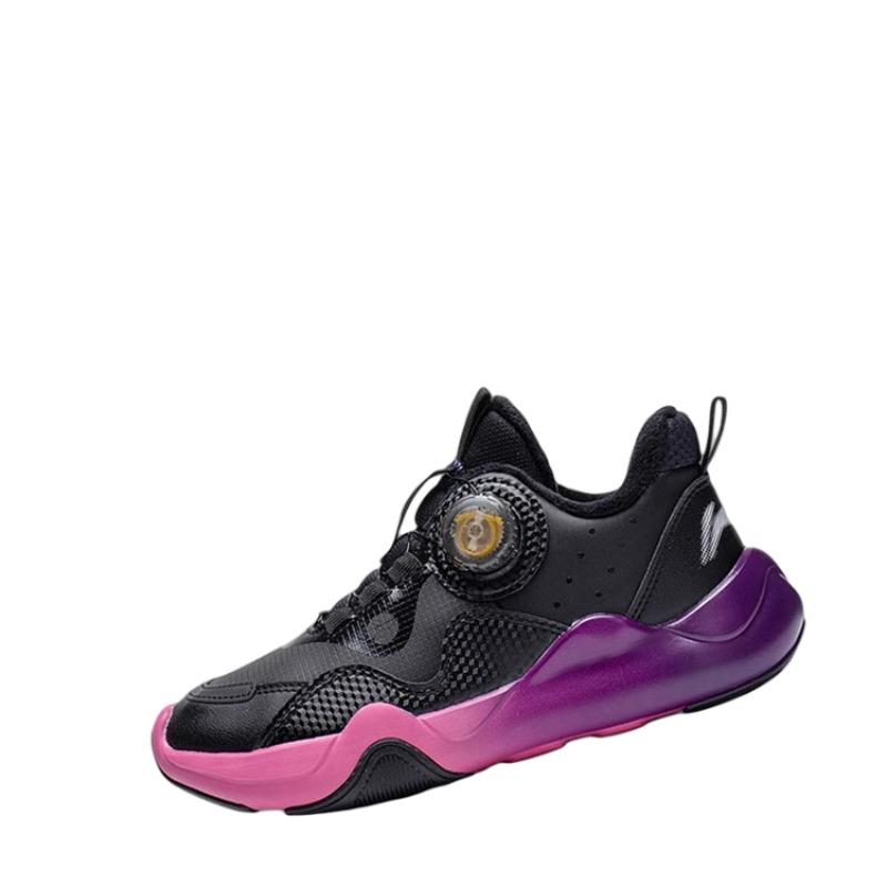 Li Ning Comfortable Daily Wear Durable Rebound Breathable Casual Shoes Kids Shoes Purple Pink YKCS176-15