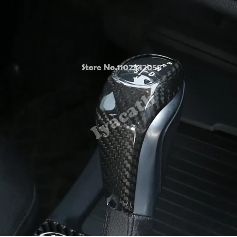 Fit for BMW X1 2 Series F48 F46 2015 2016 2017 2018  ABS carbonfiber Car Gear Head Shift Knob Protection Cover Trim  Accessories