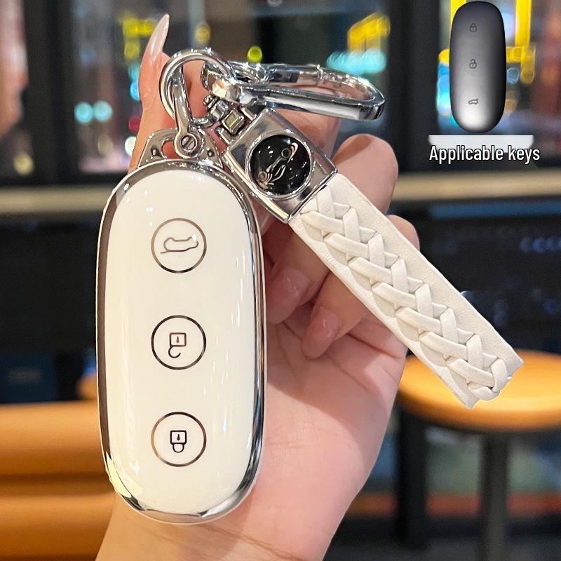 Kompatible TPU-Schlüsselhülle für Ideal L6, L9, L8 Autos - Unisex Vollschutz-Schlüsseltasche mit Schnalle