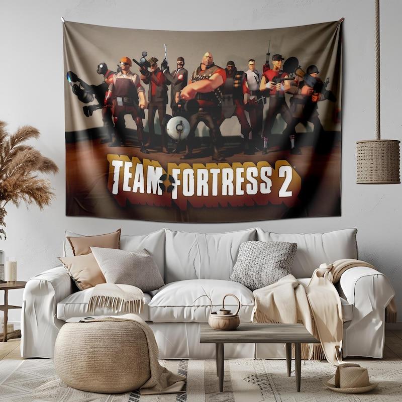 

Tapestry poster for Team Fortress TF2 75x100 чёрный