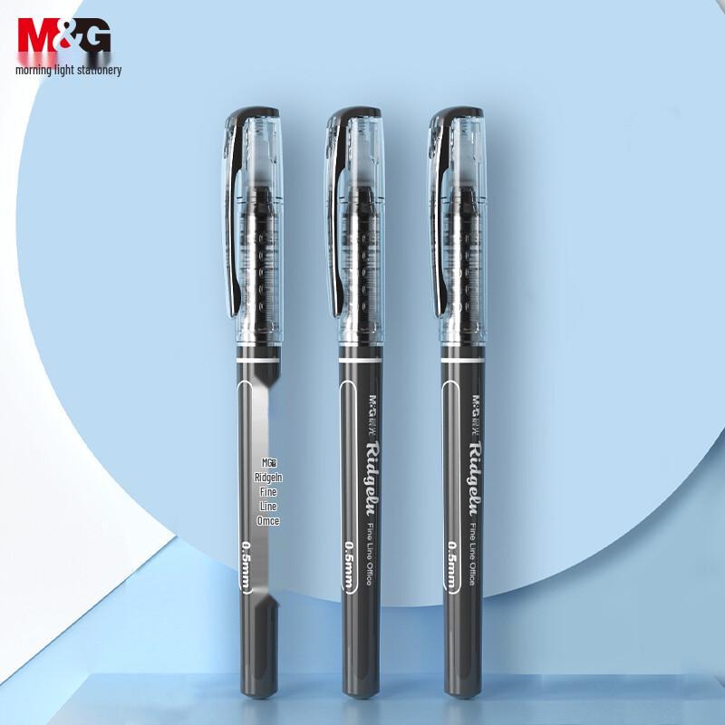 M&G ARP50901 0.5mm Black Direct Liquid Gel Pen (12-Count)