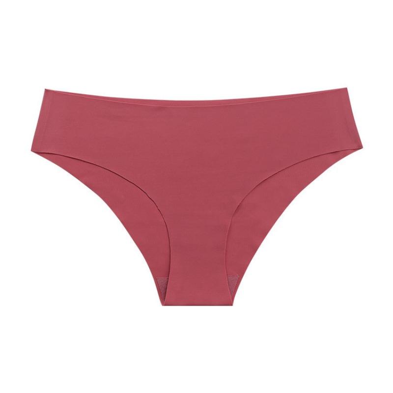 Large Size Knicker Seamless One-piece Underwear for Women Ice Silk Briefs Skin Friendly Low Waist Fitness Sports Panties