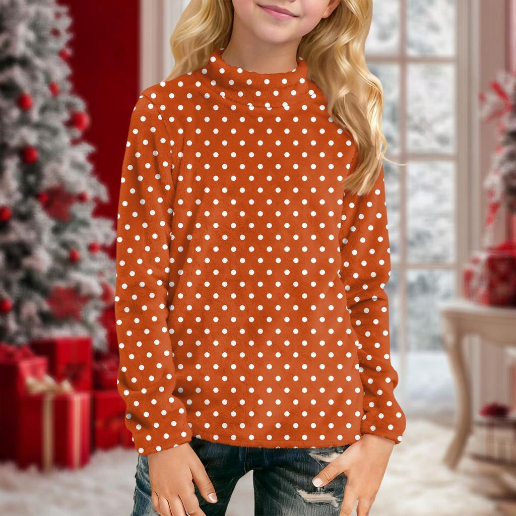 Dziecięce codzienne bluzki z długim rękawem z nadrukiem