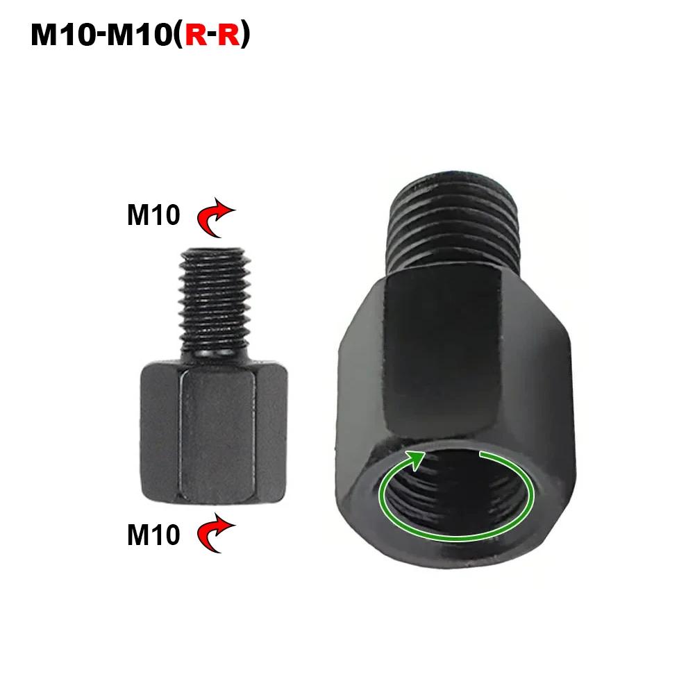

Black Mirror Adapter M10 M8 10MM 8MM Motorcycle Scooter Rearview Mirrors Adapters Right Left Hand Thread Conversion Bolt Screws