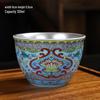 Chaxun 999 Enamel Silver-Plated Ceramic Teacup