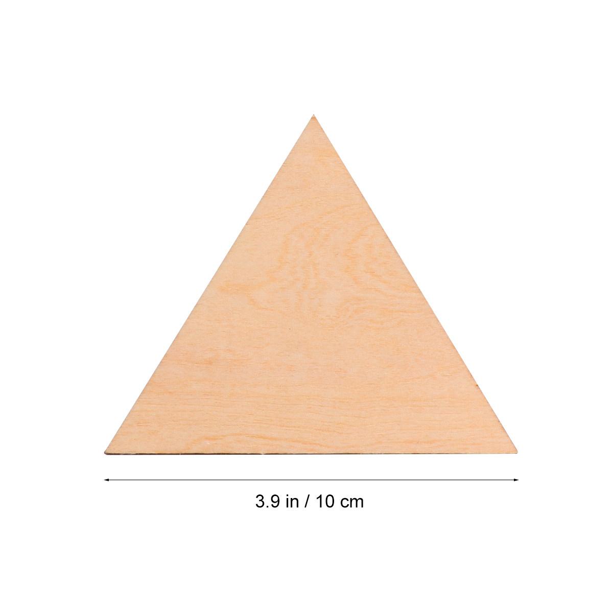 

60Pcs Wooden Triangle Slices Unfinished Craft Supplies Smooth Natural Wood Pieces for DIY Home Decor Painting Projects