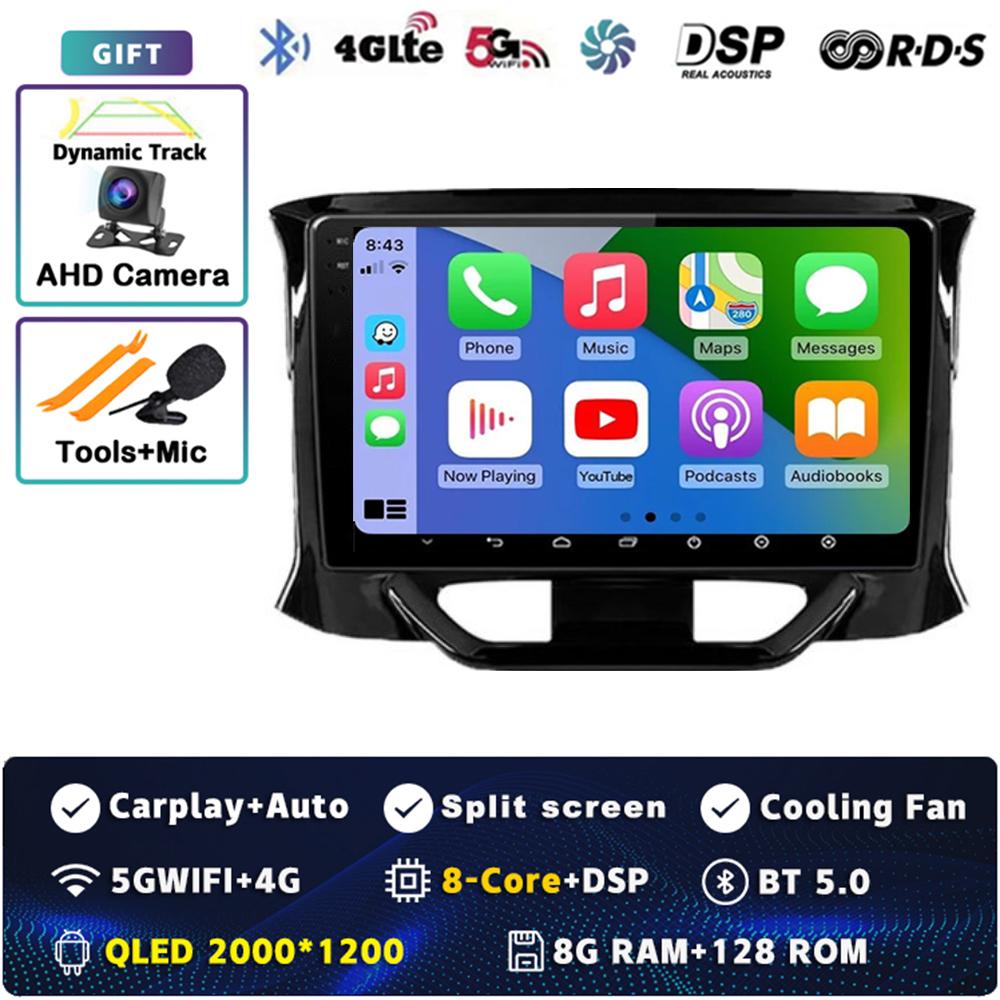 Android 14 Carplay Auto For LADA X Ray Xray 2015 - 2019 Car Radio Player Multimedia Stereo Navigation 4G+WIFI Head Unit Video BT