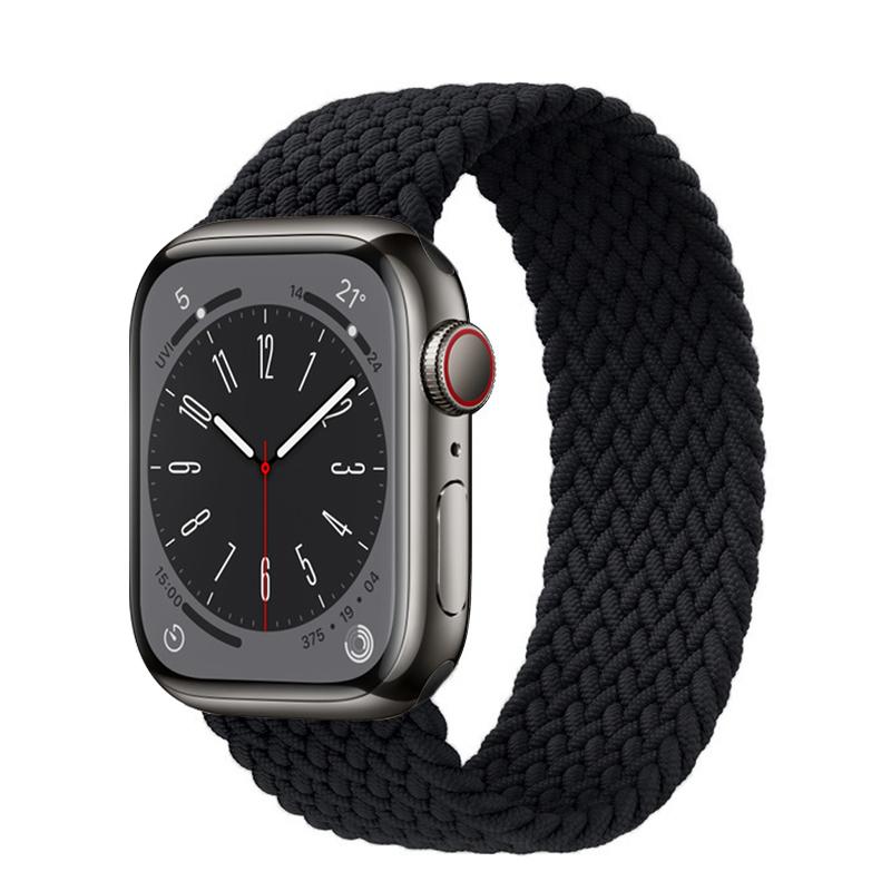 

Ремешок для Apple Watch, ремешок 44 мм, 40 мм, 45 мм, 41 мм, 49 мм, 38 мм, 42 мм, эластичный плетеный браслет-петля соло, iwatch series 7 se 3 6 8 ultra 38mm 40mm 41mm&SS