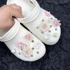 Pink, Pearl Flower Shoe Buckle, Hand Woven, Diy, Detachable Shoe Flowers, Perforated Shoe Accessories, Beautiful and Fashionable Pearls