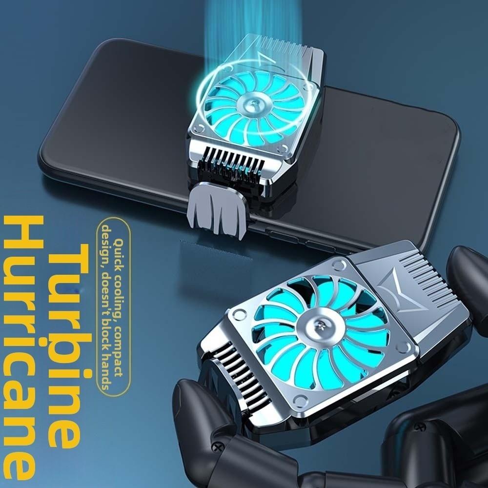 With Blue Light Portable Game Heat Sink Air Cooling Nine Fan Radiator  Cell Phone