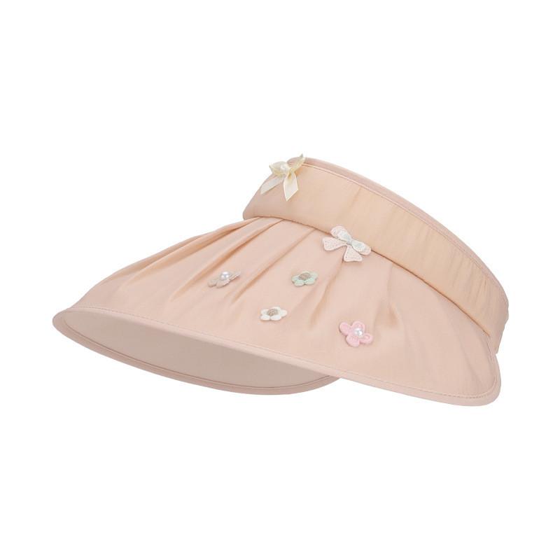 Summer Sun Protection Hat For Women With Large Brim And Butterfly Bow For Outdoor Travel