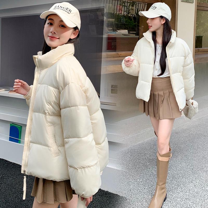 2025 Winter Korean Version of the New Down Cotton Jacket Short Bread Jacket Large Size Loose Versatile Jacket for Women