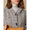 INMAN Women's Mohair Blend Hooded Duffle Cardigan Sweater