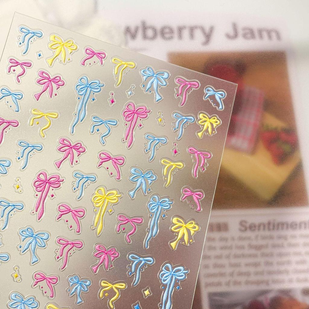 3D Japanese Bow & Flower Nail Art Stickers