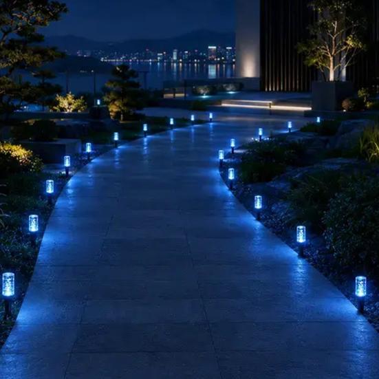 Weatherproof Yard Pathway Illumination 10/20Pcs Solar Lights, LED Multicolor Bubble Garden Stake Waterproof Wireless Landscape Lighting for Driveways
