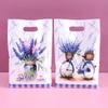10/20/50pcs Purple Lavender Candy Gift Bags Floral Butterfly Tote Bags for Wedding Birthday Seasonal Spring Party Favor Supplies