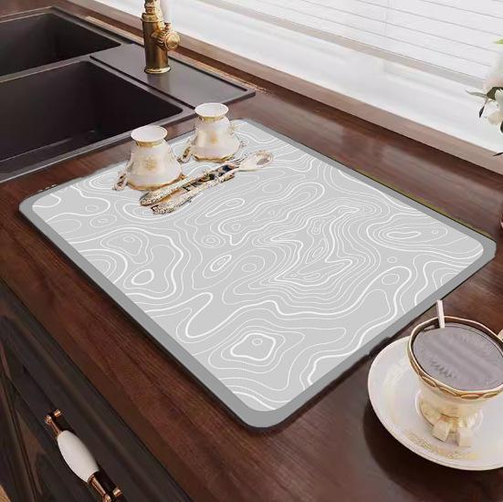 Diatom Mud Absorbent Kitchen Countertop Drying & Coaster Mat