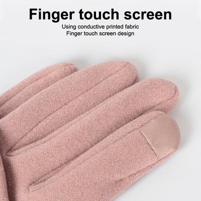 Women Men Winter Thick Plush Gloves Warm Suede Outdoor Guantes Lady Touchscreen Driving Gloves Sports Cycling Mittens