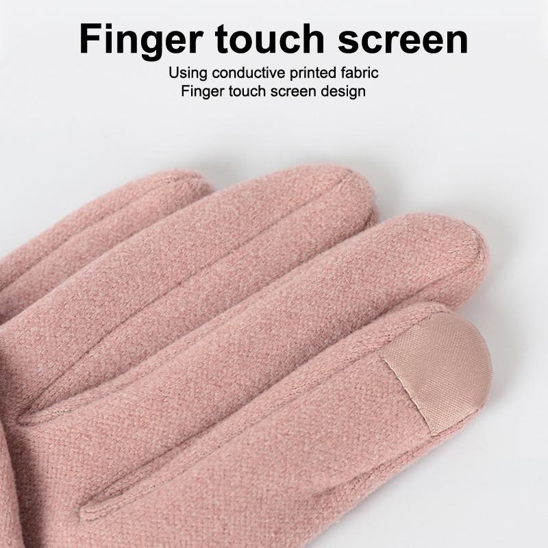 Women Men Winter Thick Plush Gloves Fashion Warm Suede Outdoor Guantes Lady Touchscreen Driving Gloves Sports Cycling Mittens