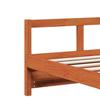 Daybed with Mattress Wax Brown 90 x 200 cm Solid Pine Wood