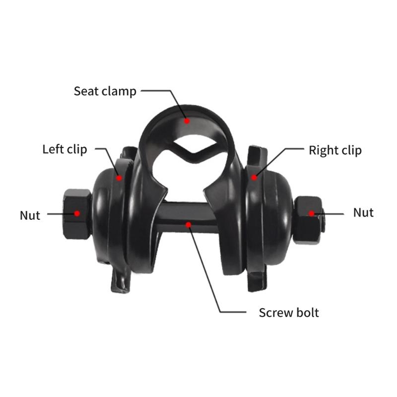 Carbon Steel Bike Seats Holder Mountain Bike Seats Clamps Folded Bike Seats Clip for Gear Transport