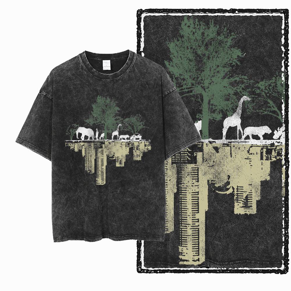G Exclusive Pure Cotton Mens Vintage Creative GraphicTshirt Acid Washed Streetwear Big Size Cool Oneck mens Tee Tshirt