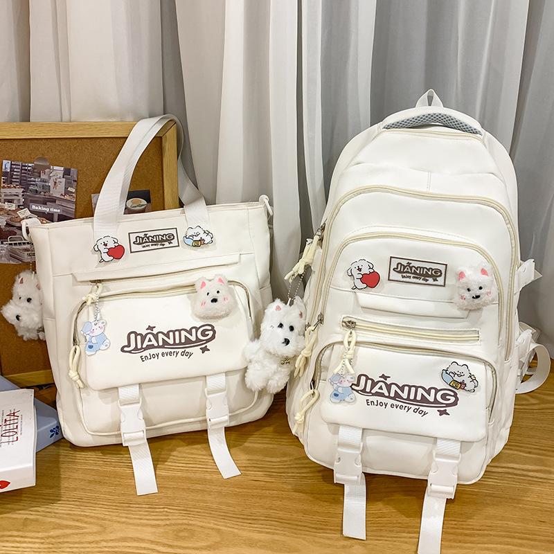 School bag Children's elementary school students Girls Junior high school students High school students Two-piece set Backpack