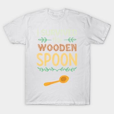 T Shirt damski przeżyłem drewnianą łyżkę zabawny nadruk w stylu harajuku Kawaii Tshirt letnia koszulka damska z krótkim rękawem Top Tee