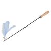 Funny Cat Stick Retractable Feather Bell Funny Cat Stick with Wooden Pole for Indoor CatsBlue