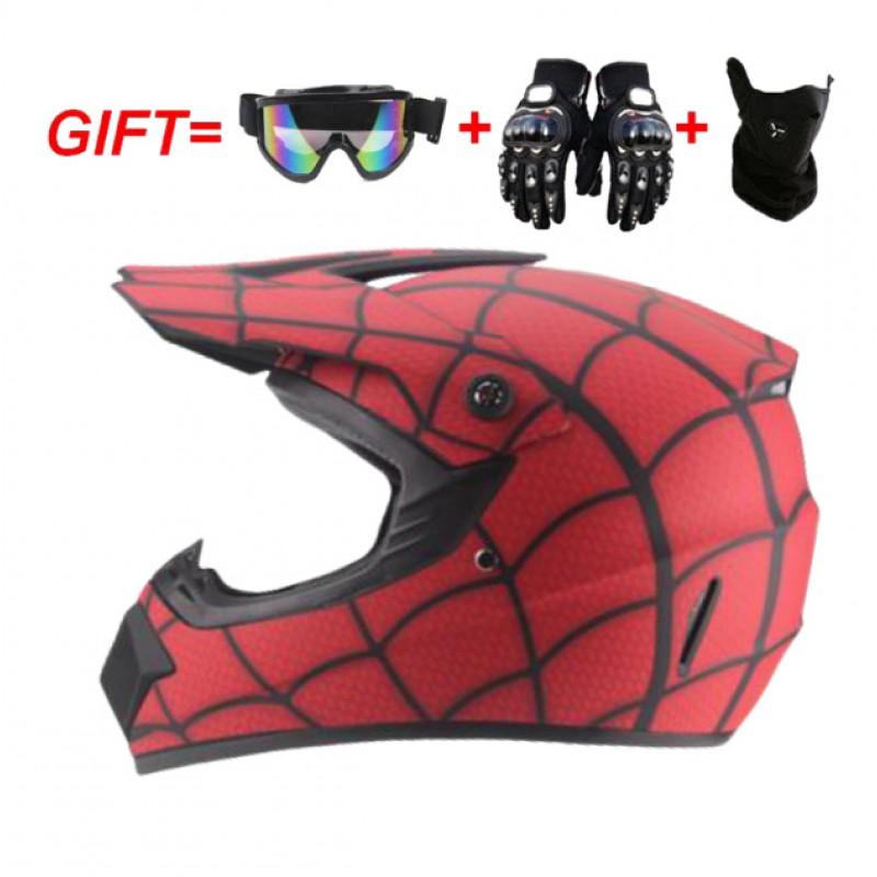 Full Face Motorcycle Helmet Adults Teens ABS Safety Electric Scooter Karting Off-Road Riding