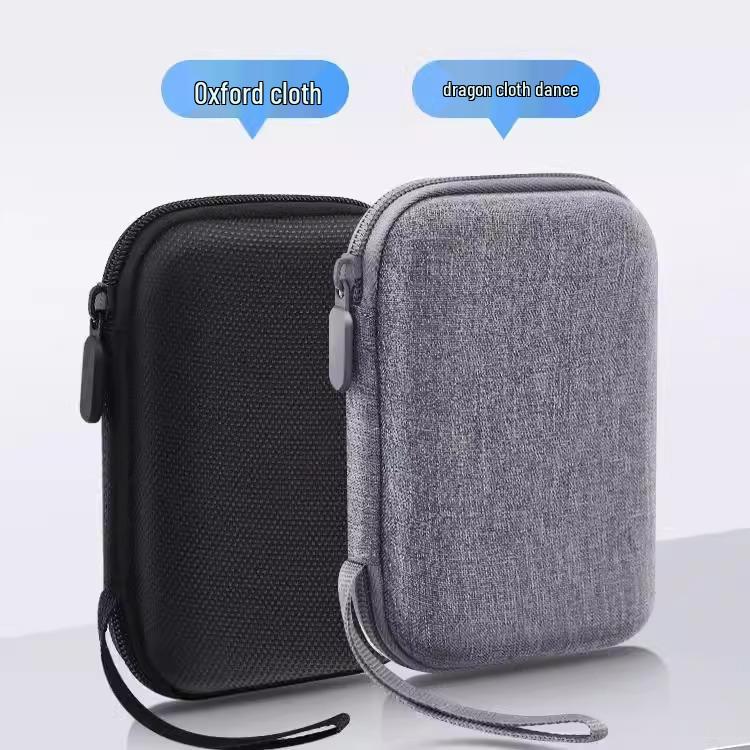 Portable Digital Storage Bag for Cables, Chargers, Hard Drives, Earphones, and USB Drives - Solid Color