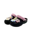 Crocs Classic clog EVA Dopamine Flower Beya Beach Fashion Hole Shoes Unisex Black