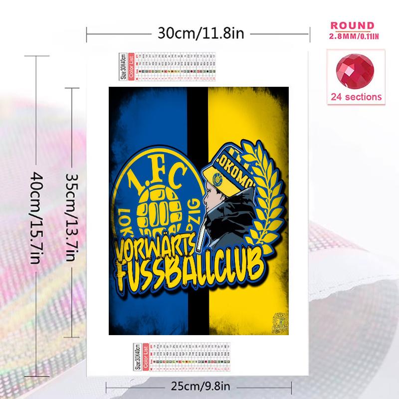 Lok Leipzig Soul 100% Round Full Drill 5D DIY Diamond Painting Embroidery Cross Stitch Rhinestone Décor