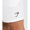 Gymshark Kraťasy Arrival 7 Bílé A2a1l Wbbm